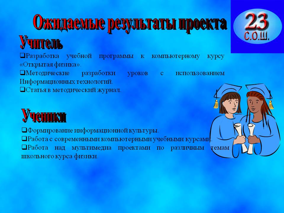 Ожидаемые результаты проекта