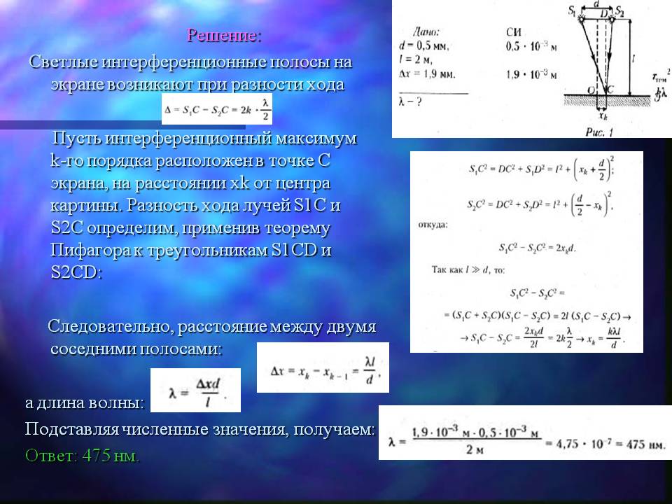 Светлые интерференционные полосы