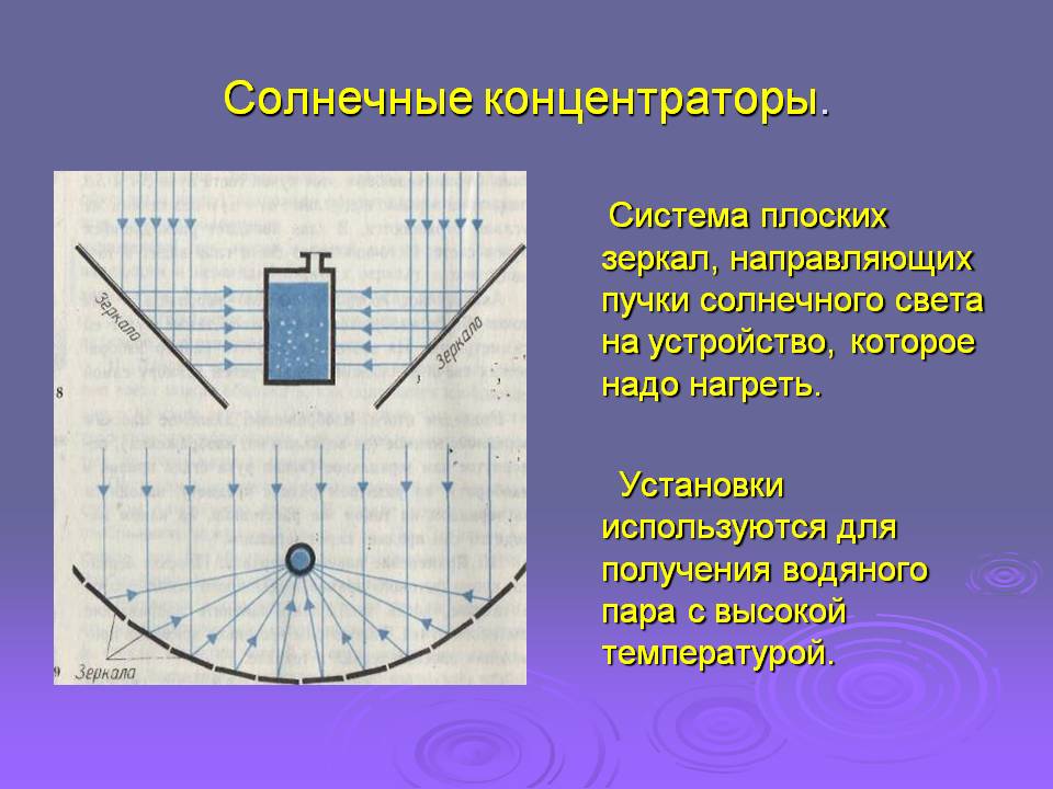 Солнечные концентраторы