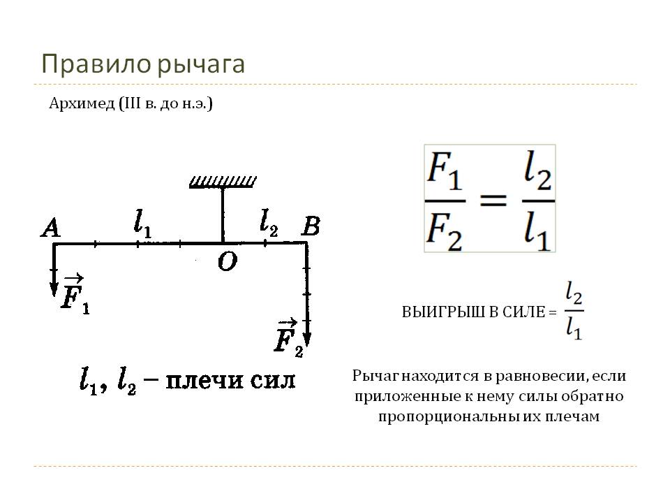 Правило рычага