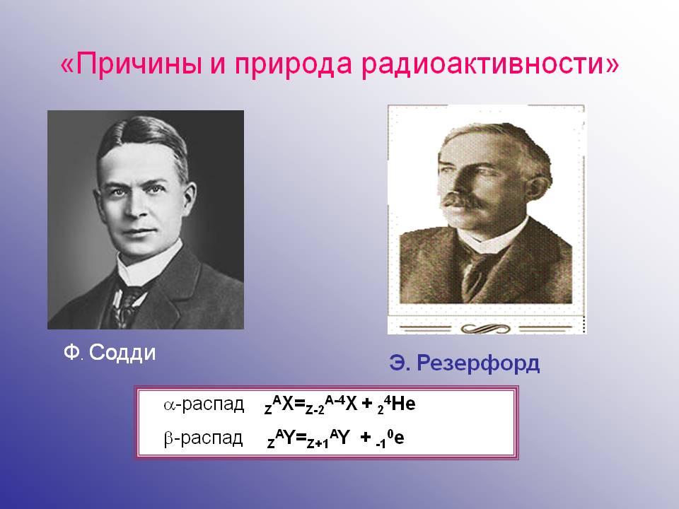 «Причины и природа радиоактивности»