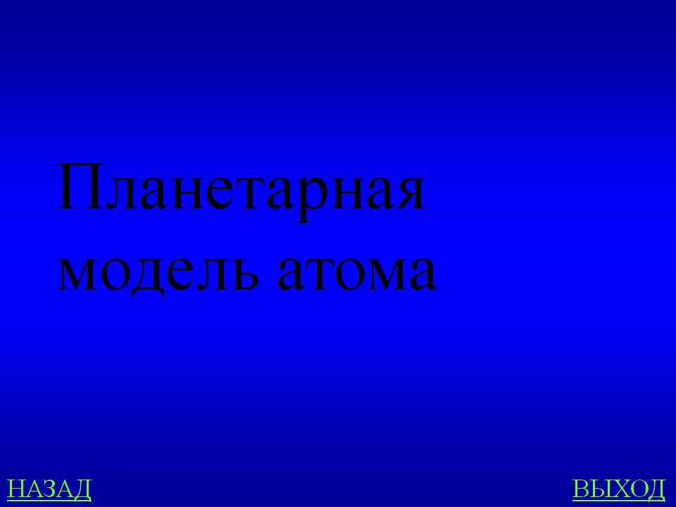 Планетарная модель атома