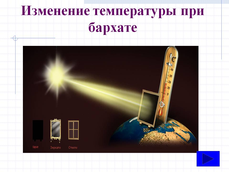Изменение температуры при бархате