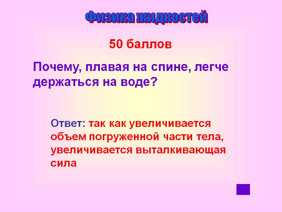 Объем погруженной части тела
