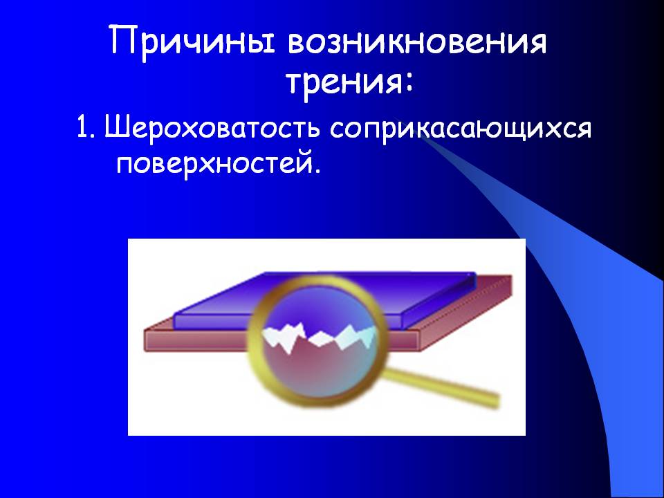 Причины возникновения трения