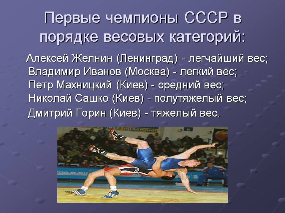 Первые чемпионы СССР