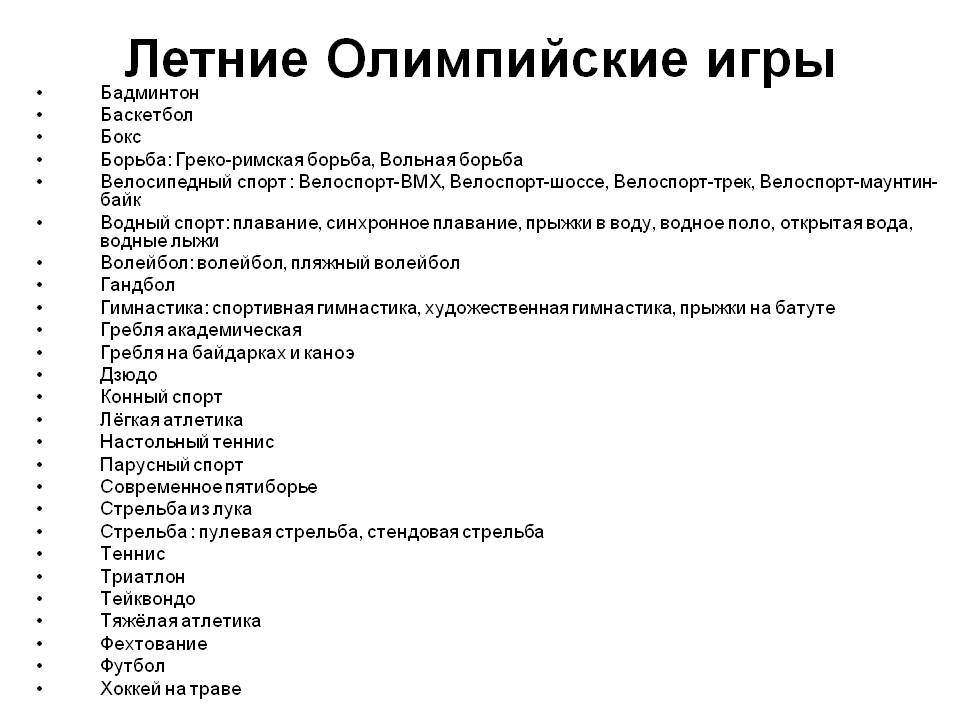 Летние Олимпийские игры