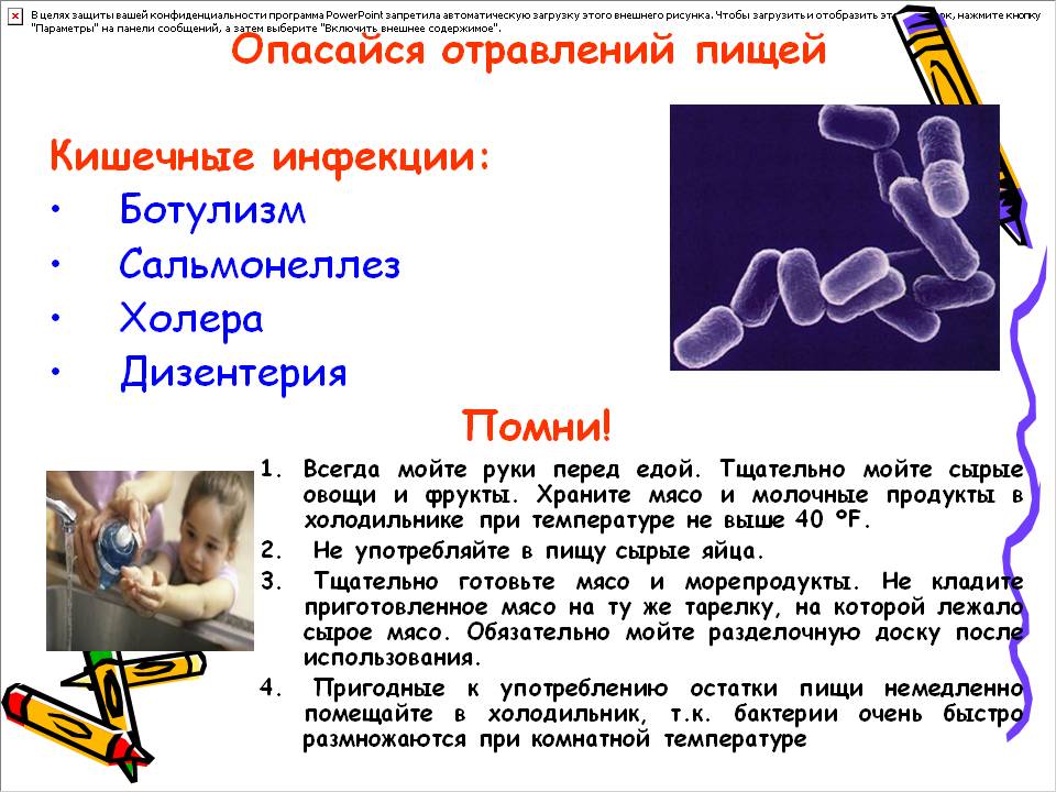 Опасайся отравлений пищей