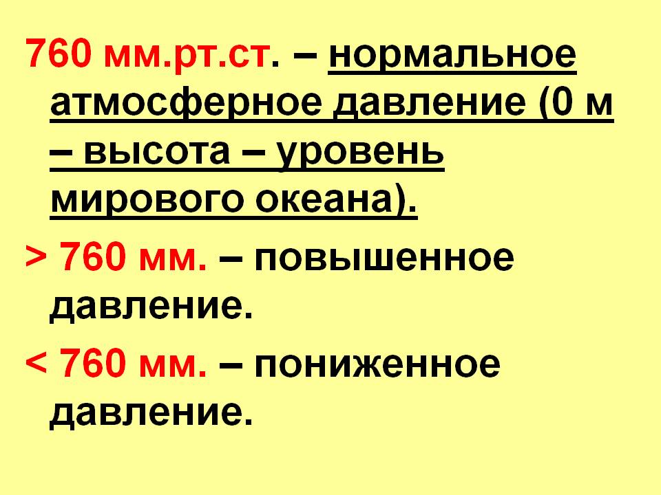 Нормальное атмосферное давление