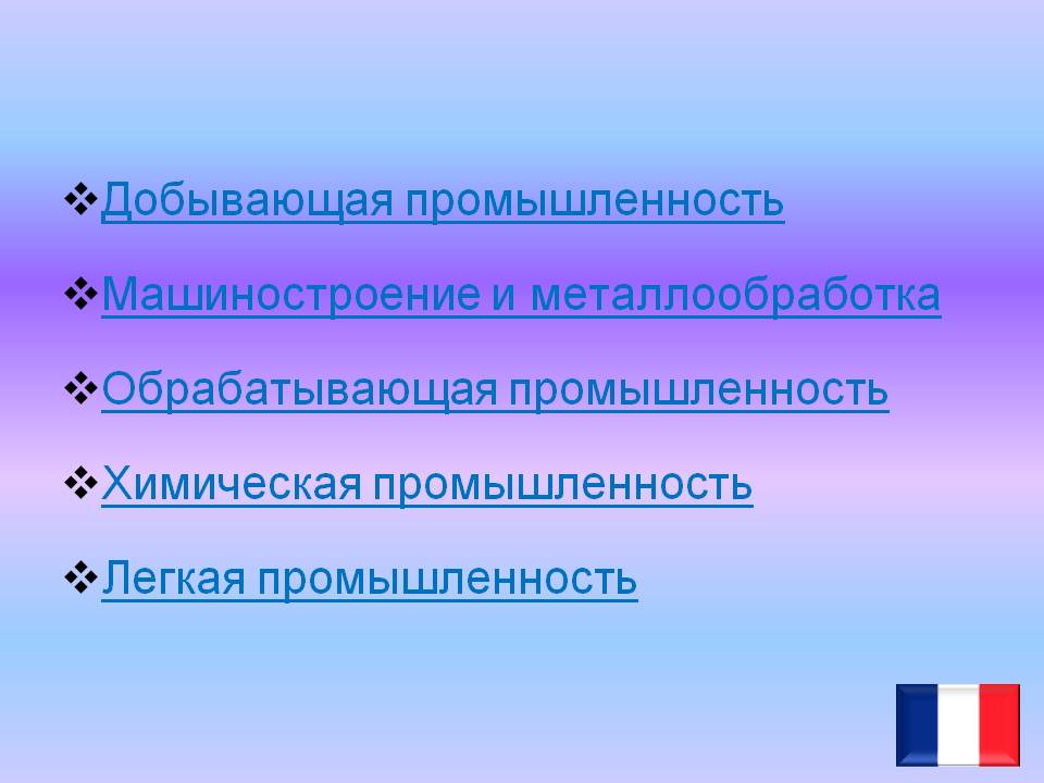 Добывающая промышленность