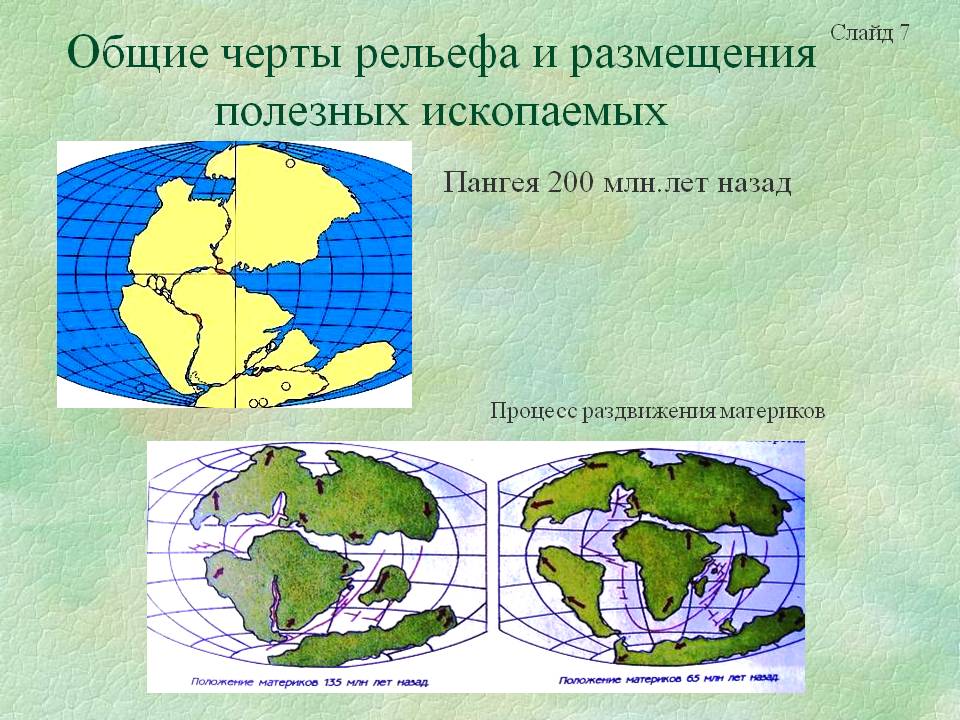 Общие черты рельефа и размещения полезных ископаемых