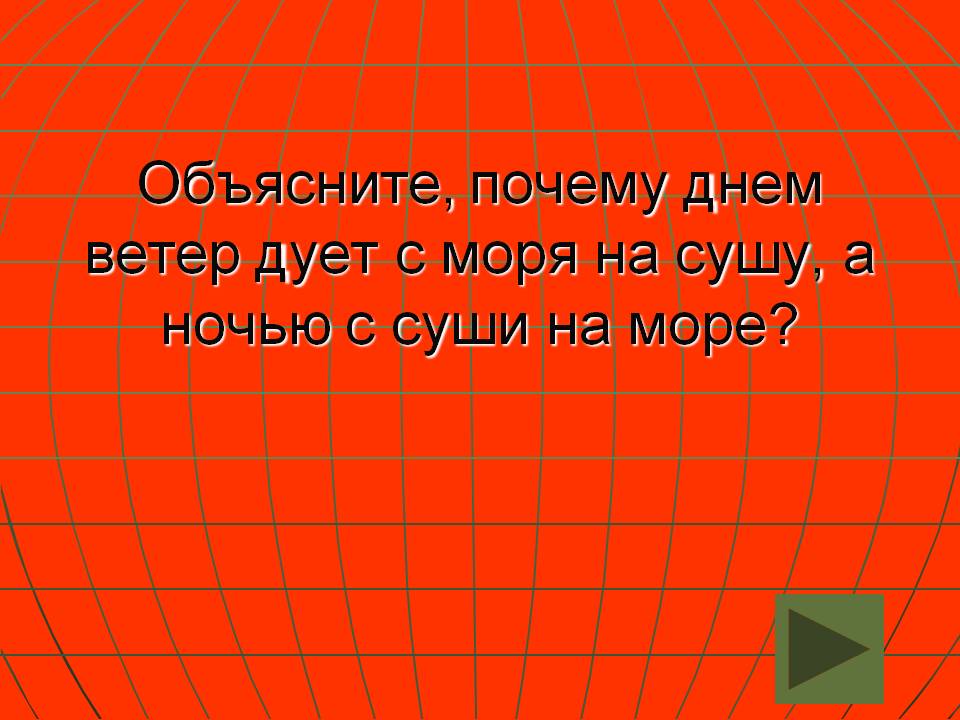 Ветер дует с моря на сушу
