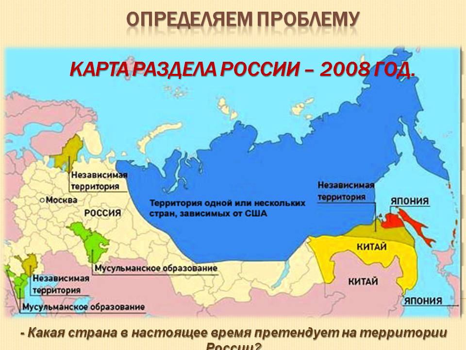 Карта раздела России
