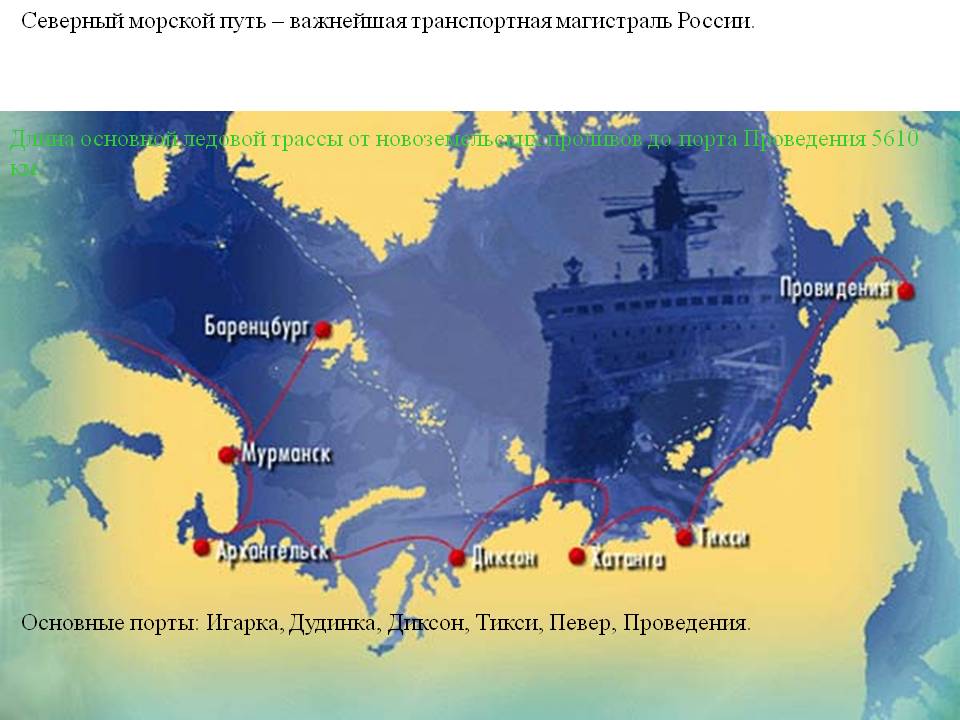 Северный морской путь – важнейшая транспортная магистраль России