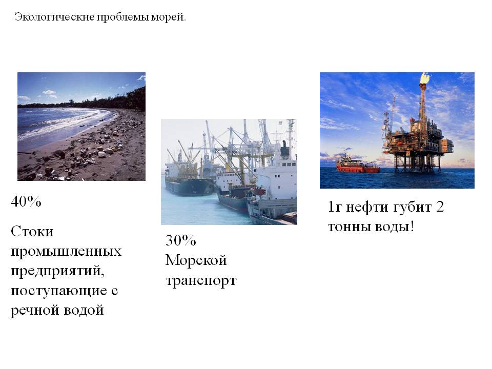 Экологические проблемы морей