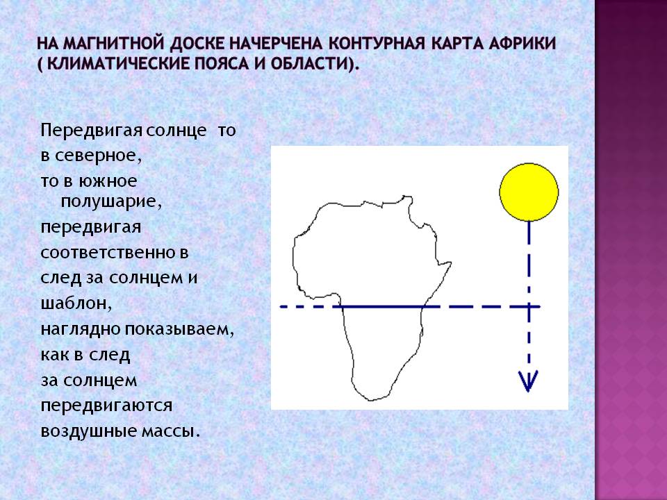Передвигая солнце то в северное, то в южное полушарие, передвигая