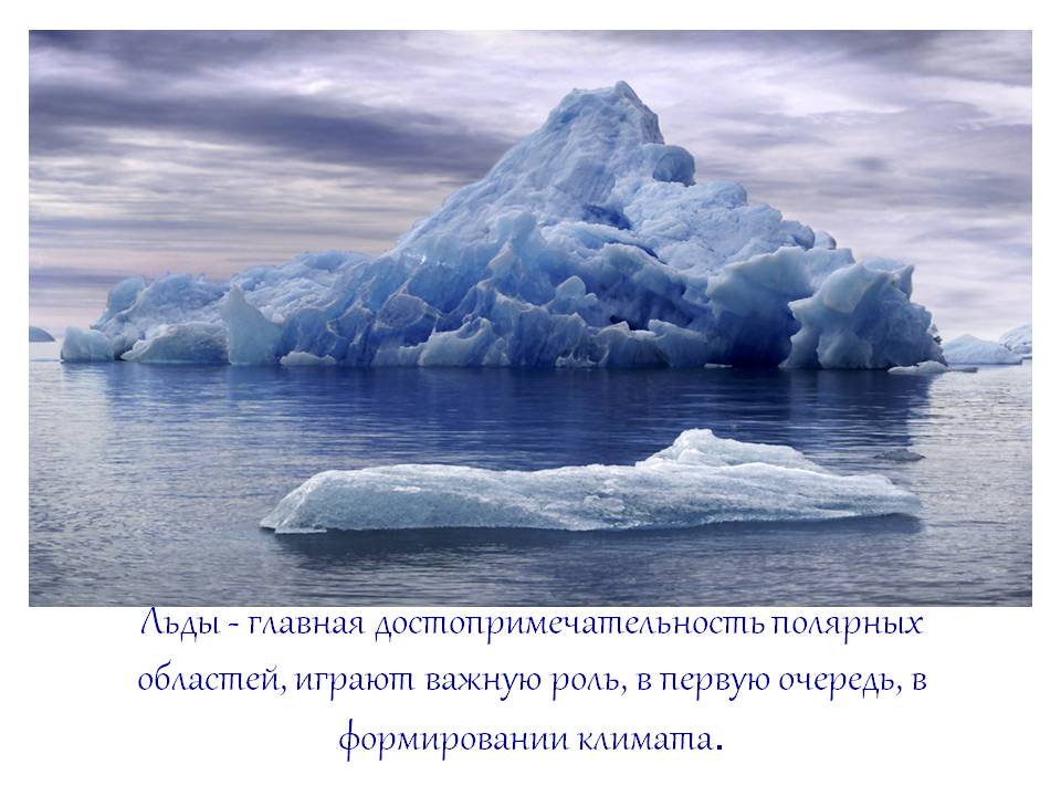 Льды - главная достопримечательность полярных областей