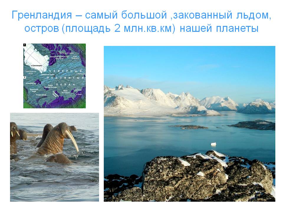 Гренландия – самый большой ,закованный льдом, остров