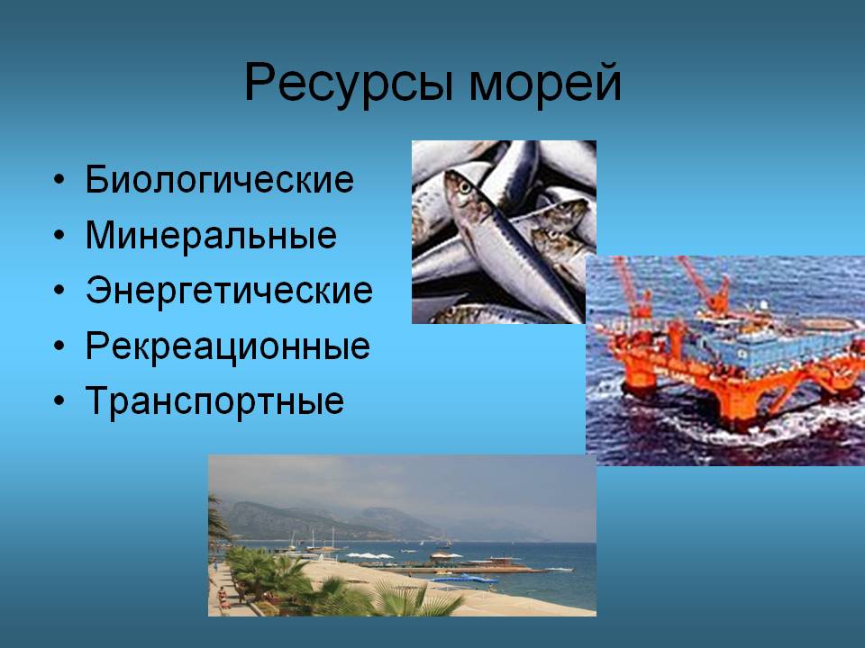 Ресурсы морей