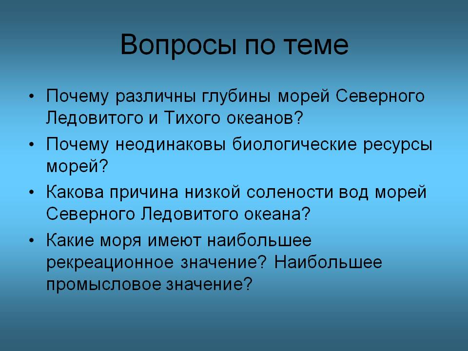 Вопросы по теме