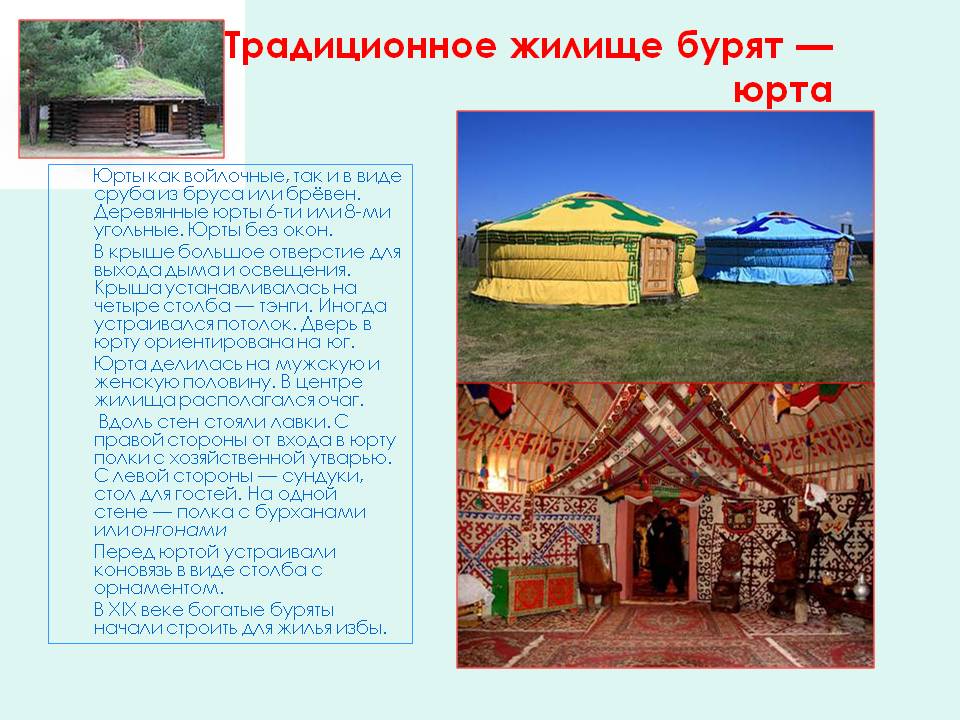 Традиционное жилище бурят — юрта
