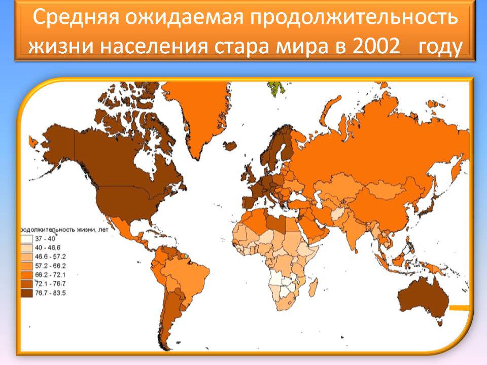 Средняя ожидаемая продолжительность жизни населения
