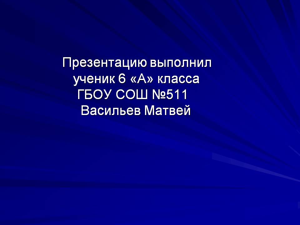 Презентацию выполнил