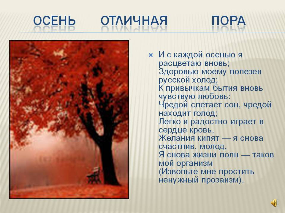 Осень отличная пора