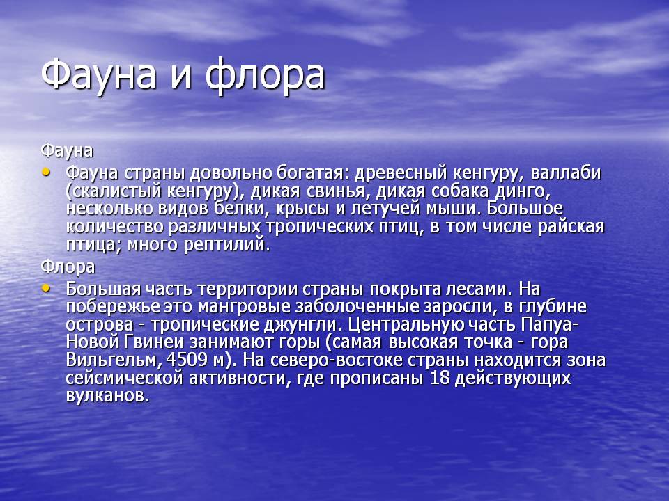 Фауна и флора