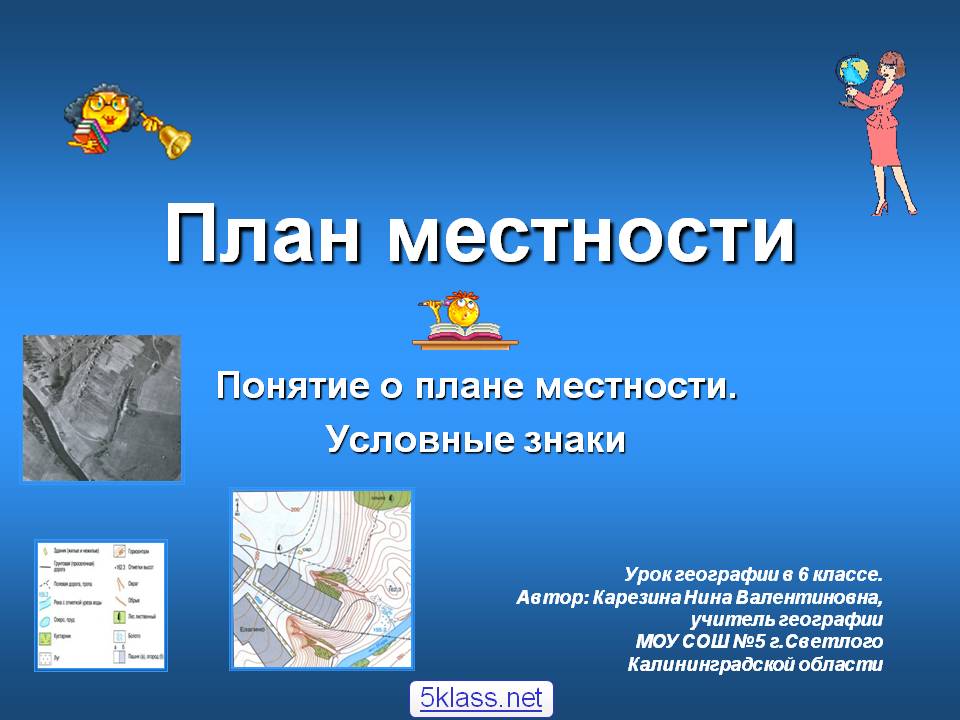 План местности