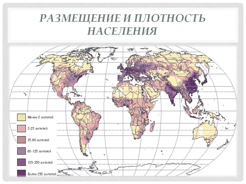 Размещение и плотность населения