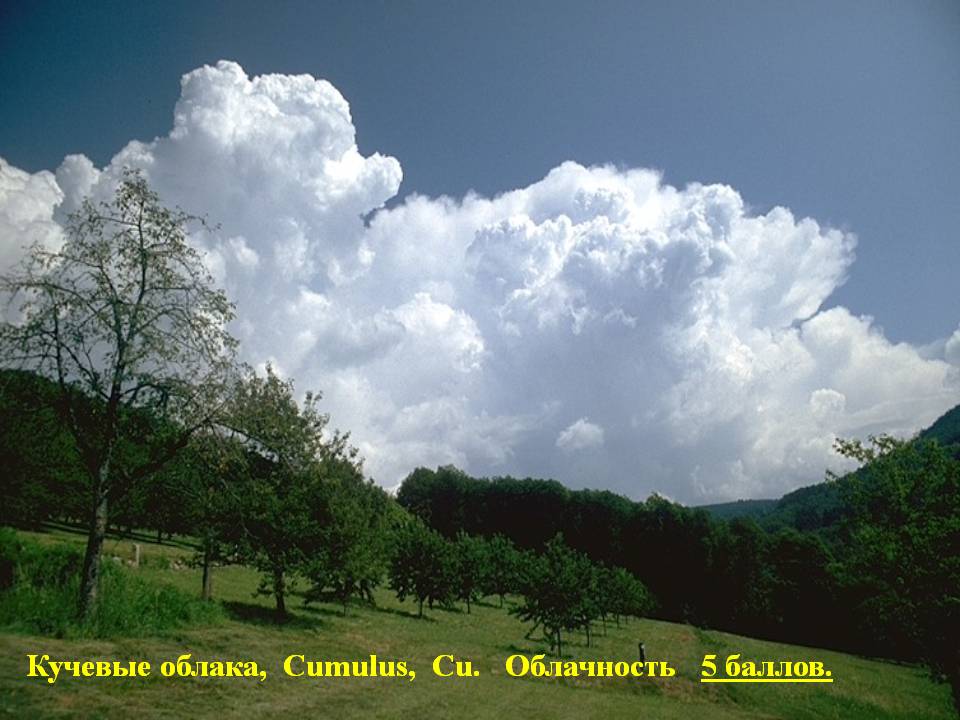 Кучевые облака, Cumulus, Cu