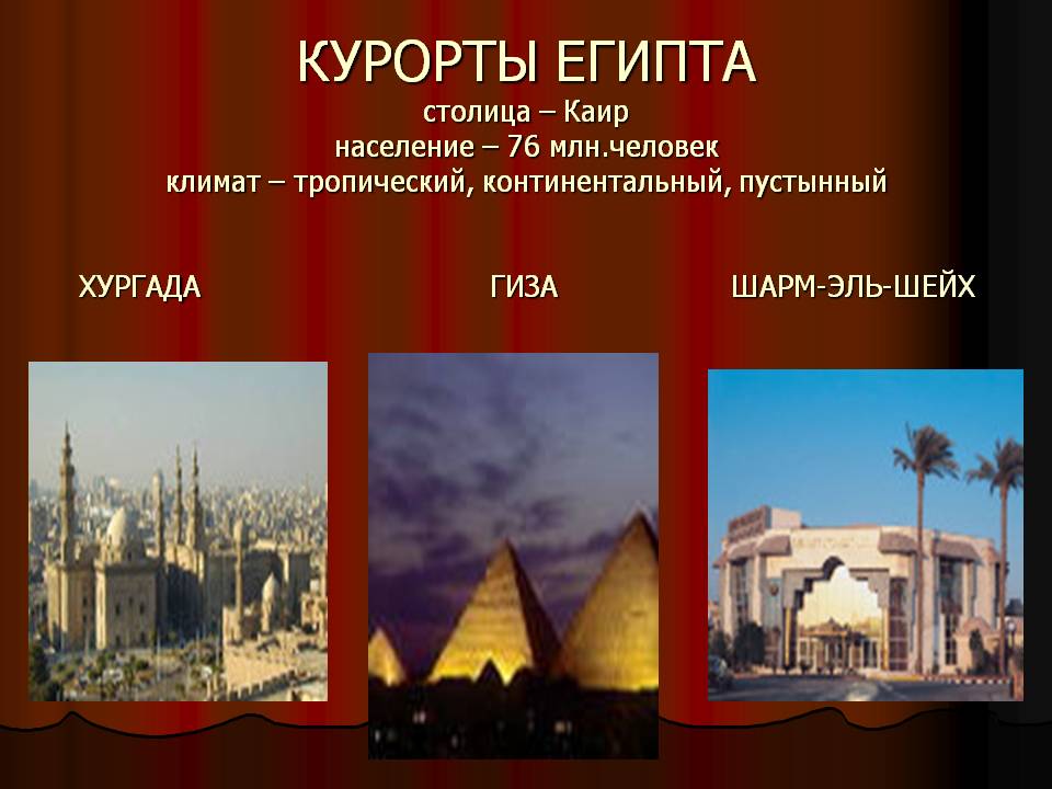 Курорты Египта