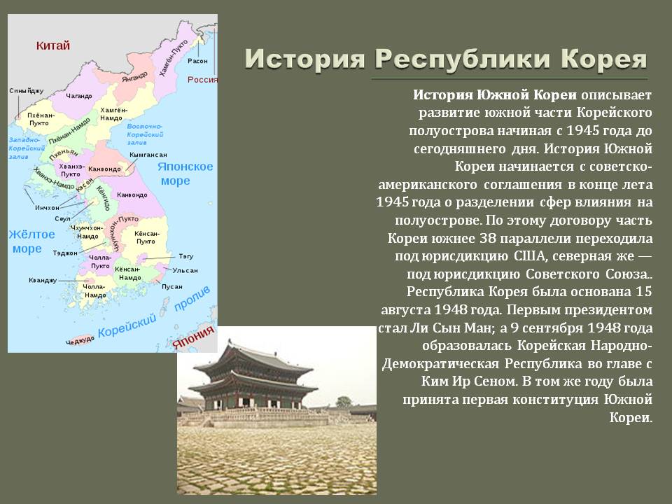 История республики Корея