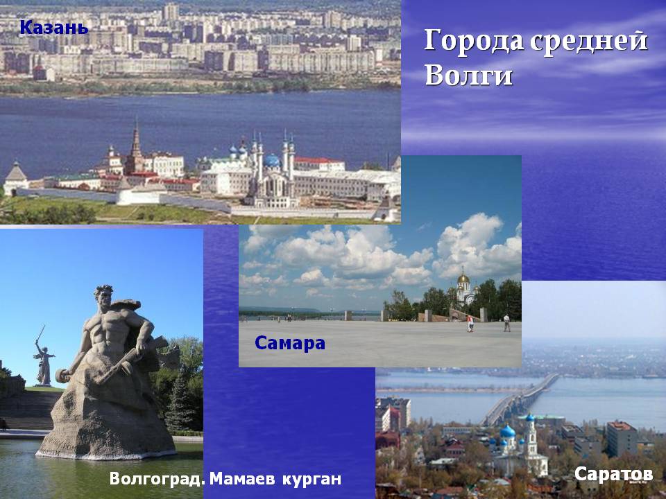 Города средней Волги