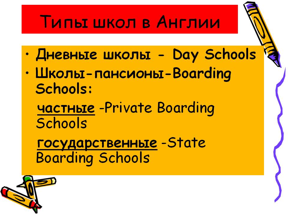 Дневные школы