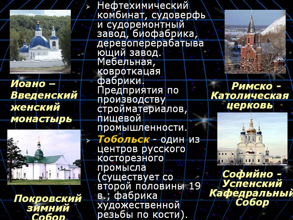 Нефтехимический комбинат, судоверфь и судоремонтный завод, биофабрика,