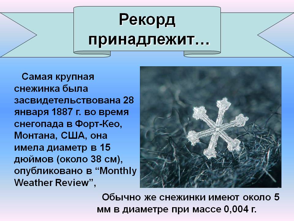 Крупная снежинка