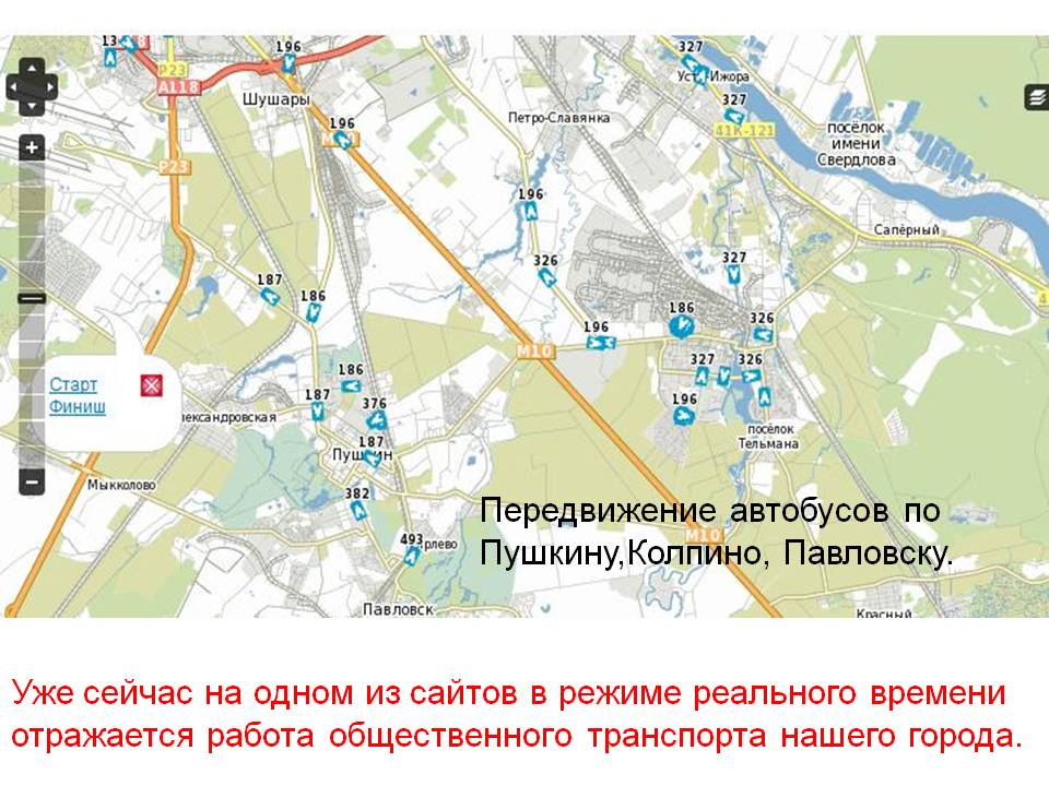 Передвижение автобусов