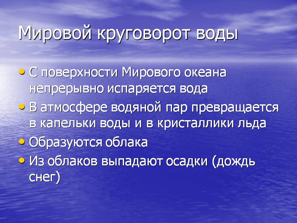 Мировой круговорот воды