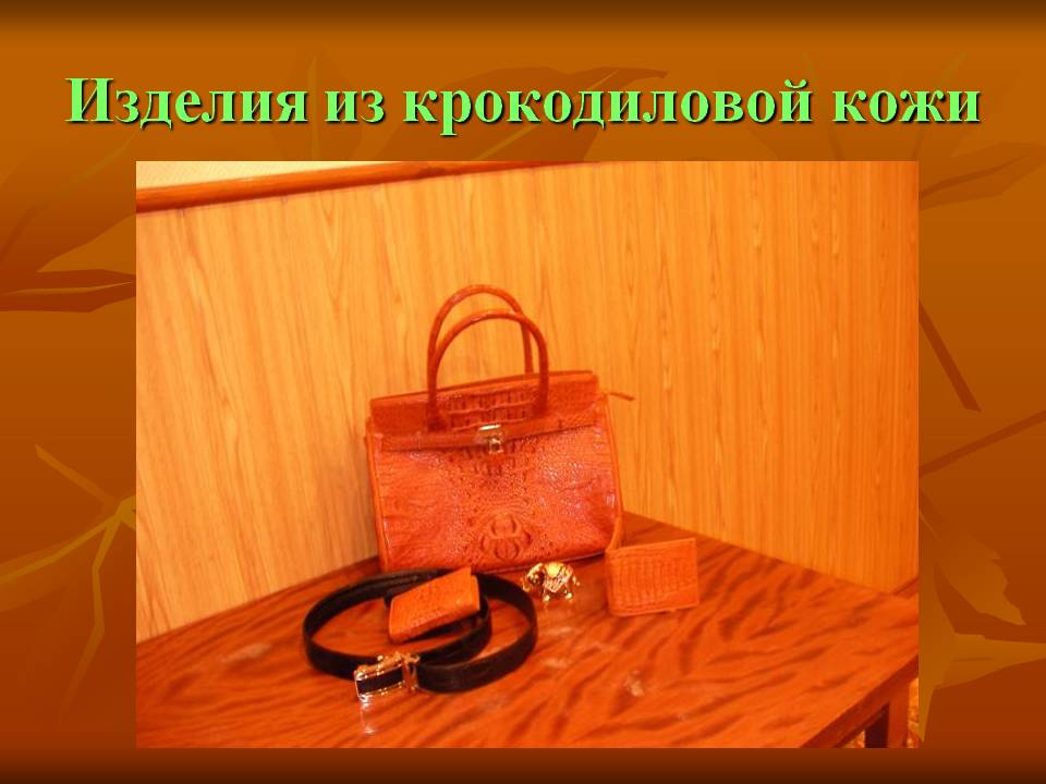 Изделия из крокодиловой кожи