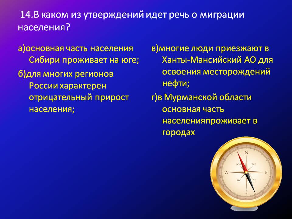 Основная часть населения Сибири