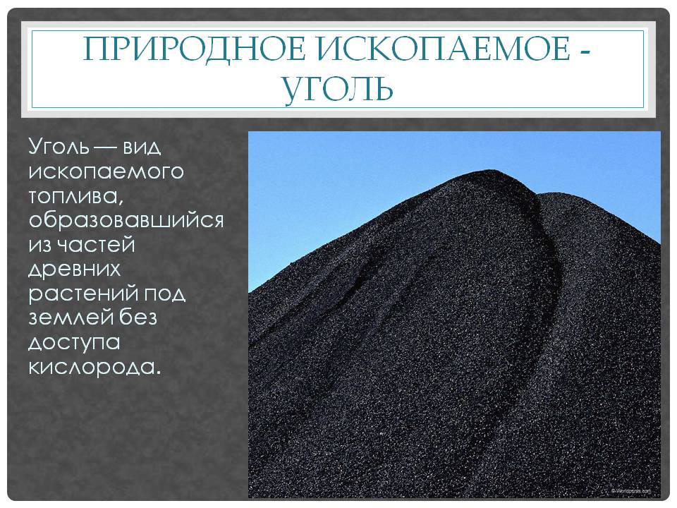 Природное ископаемое - Уголь