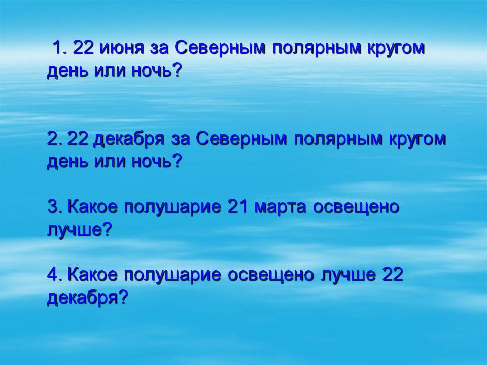 22 июня за Северным полярным кругом день или ночь