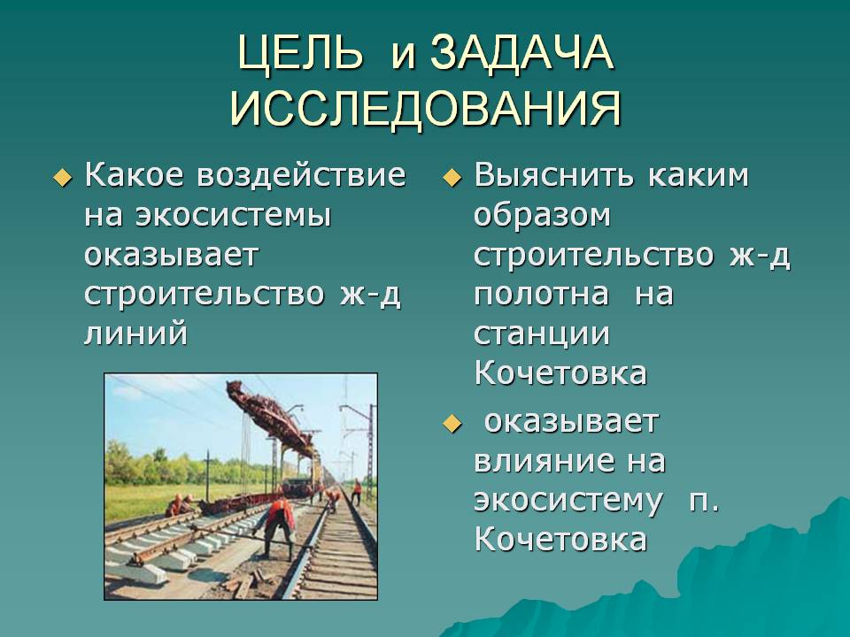 ЦЕЛЬ и ЗАДАЧА ИССЛЕДОВАНИЯ