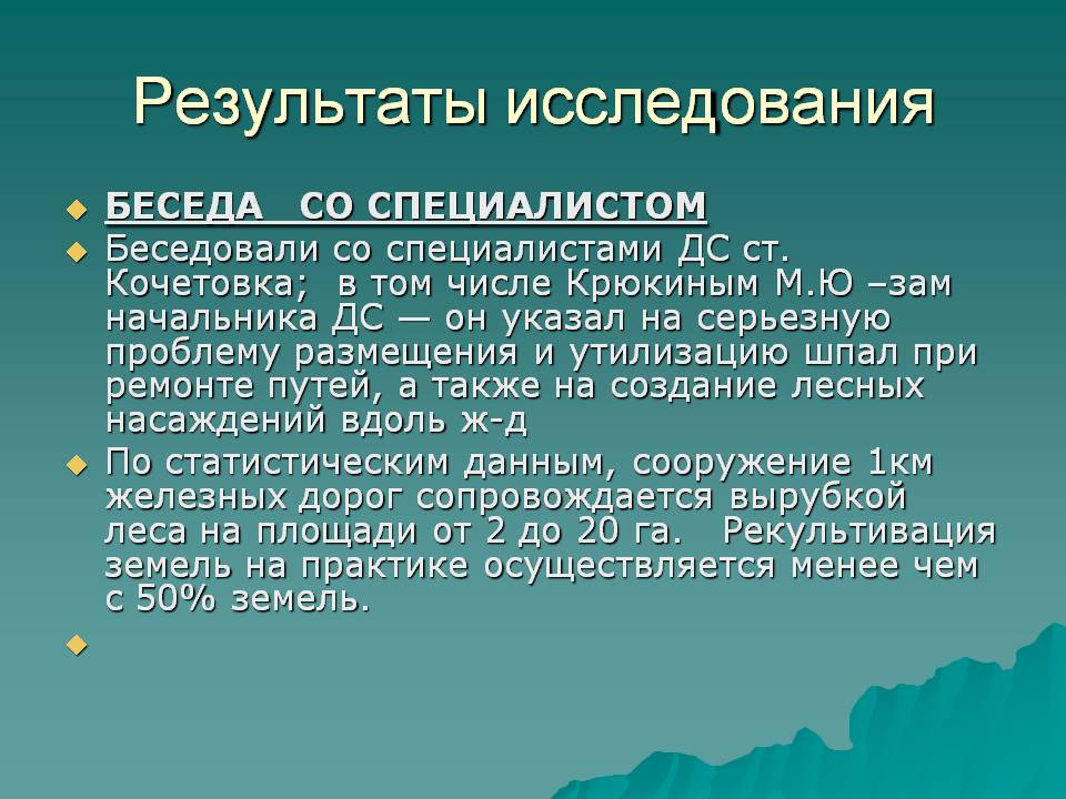Результаты исследования