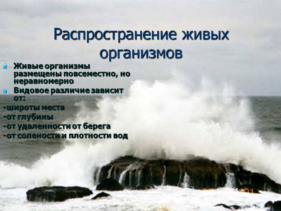 Распространение живых организмов