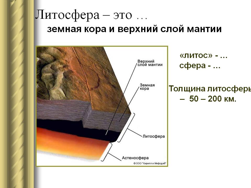 Литосфера – это …