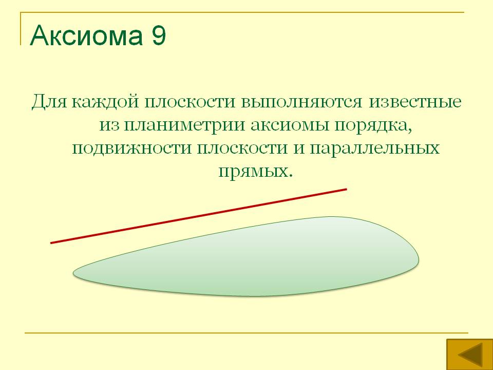 Аксиома 9