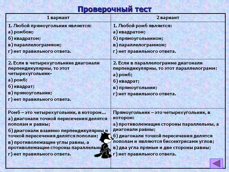 Проверочный тест